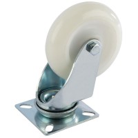 DRAPER 100mm Dia. Swivel Plate Fixing Nylon Wheel - S.W.L. 125Kg £12.69